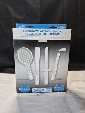 Intec Ultimate Action Pack, Nintendo Wii Sports~Tennis Baseball Golf And Sword